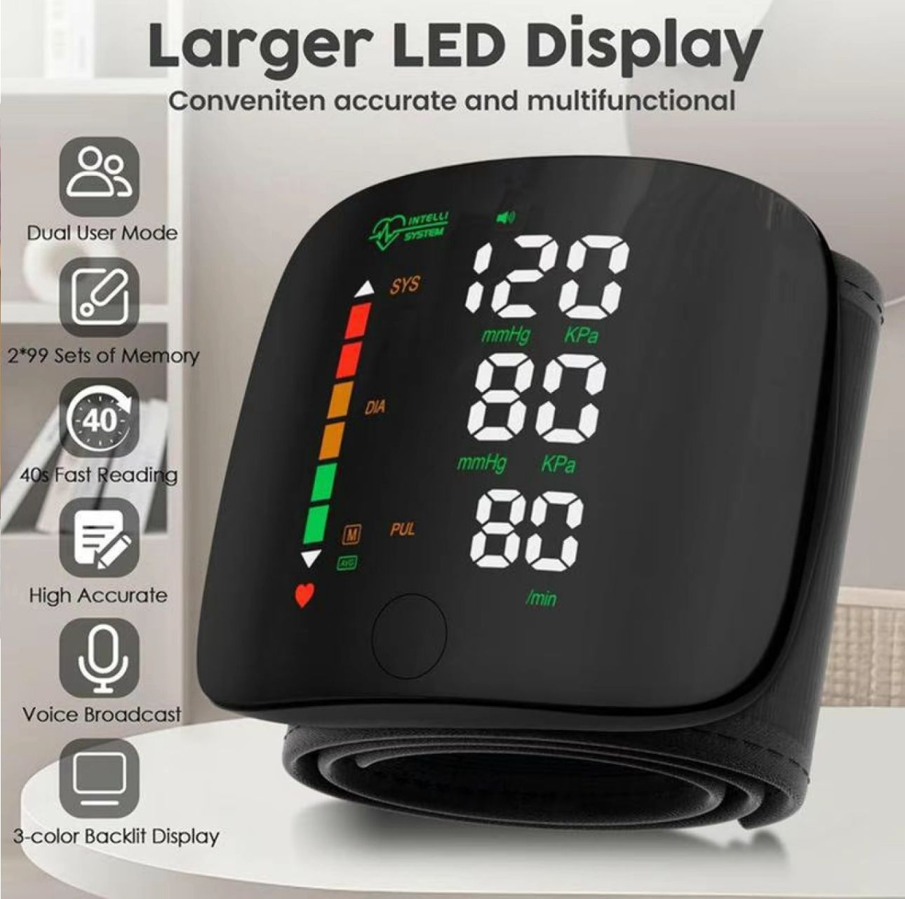 Wrist Blood Pressure Monitor - Portable & Accurate
