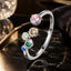 Bague de fiançailles en argent sterling 925 avec pavé en CZ