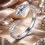 Anillo de Pavé CZ Oxidado de Plata Esterlina 925 para Mujeres