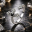 Bague en argent sterling 925 avec pavé en CZ et finition argent oxydé
