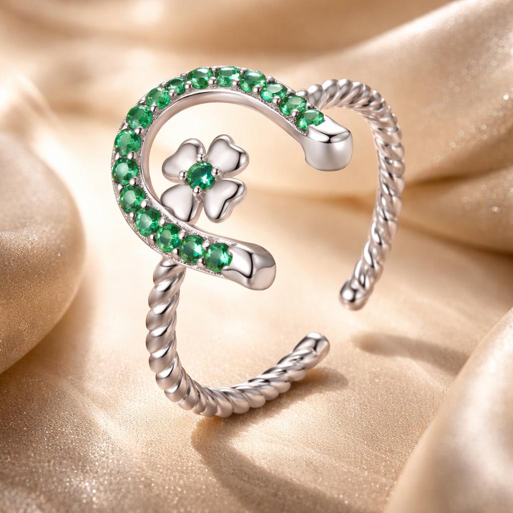Elegant 925 Sterling Silver Plated CZ Engagement Ring for Women