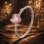 Anillo de CZ de platino chapado en plata esterlina 925 elegante para mujeres - Talla 9.0