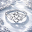 Anillo de Compromiso Elegante de Plata Esterlina 925 con Baño de Platino
