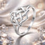 Anillo de Compromiso Elegante de Plata Esterlina 925 con Baño de Platino