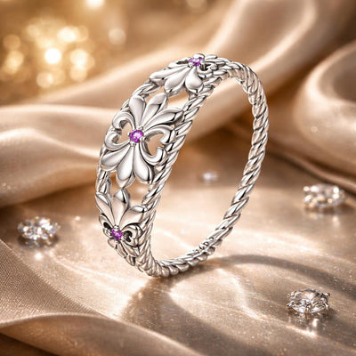 Elegant 925 Sterling Silver Oxidized Pavé Set CZ Ring for Women