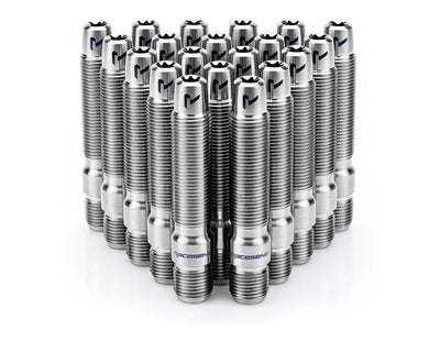 Raceseng Premium Titanium Wheel Stud Conversion Kit - M14x1.5mm (80mm Length, Supports Up to 15mm Spacer) - Korvel