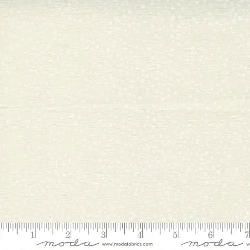 White Cream Dotty Thatched Fabric - 44"/45" Per Yard