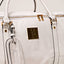White Leather Weekender Duffle Bag - Korvel