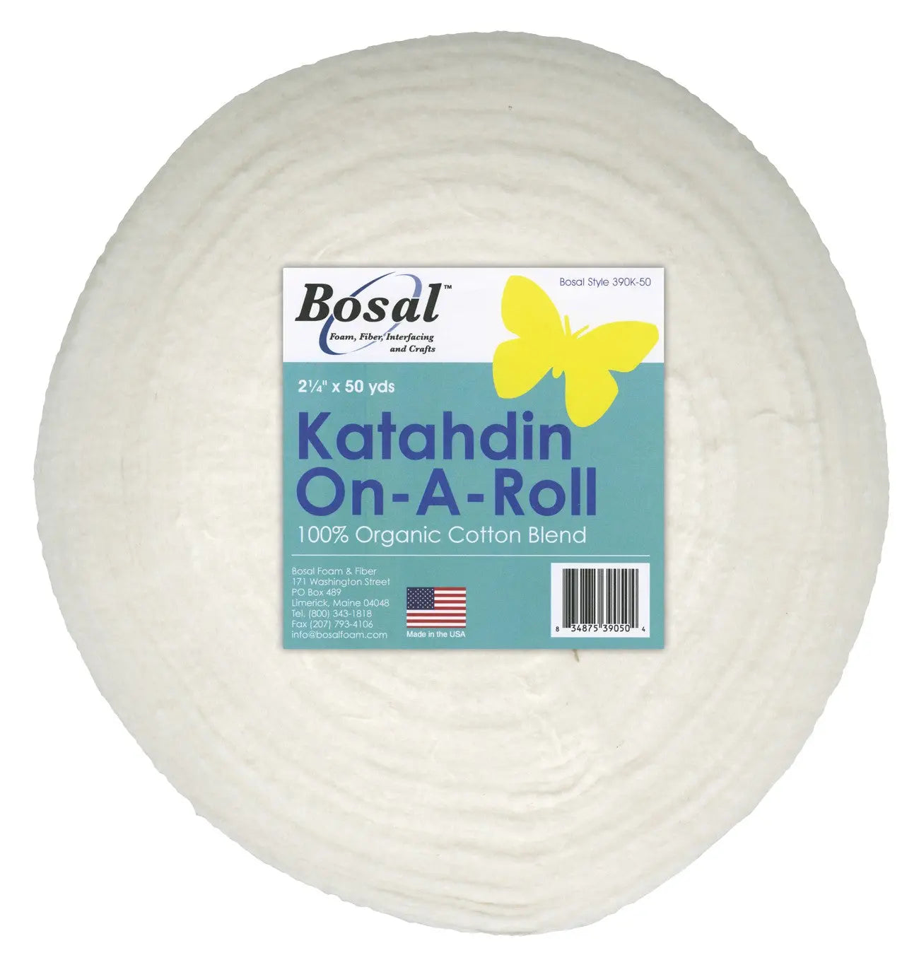 Batting en coton Katahdin blanc 2-1/4in X 50yds