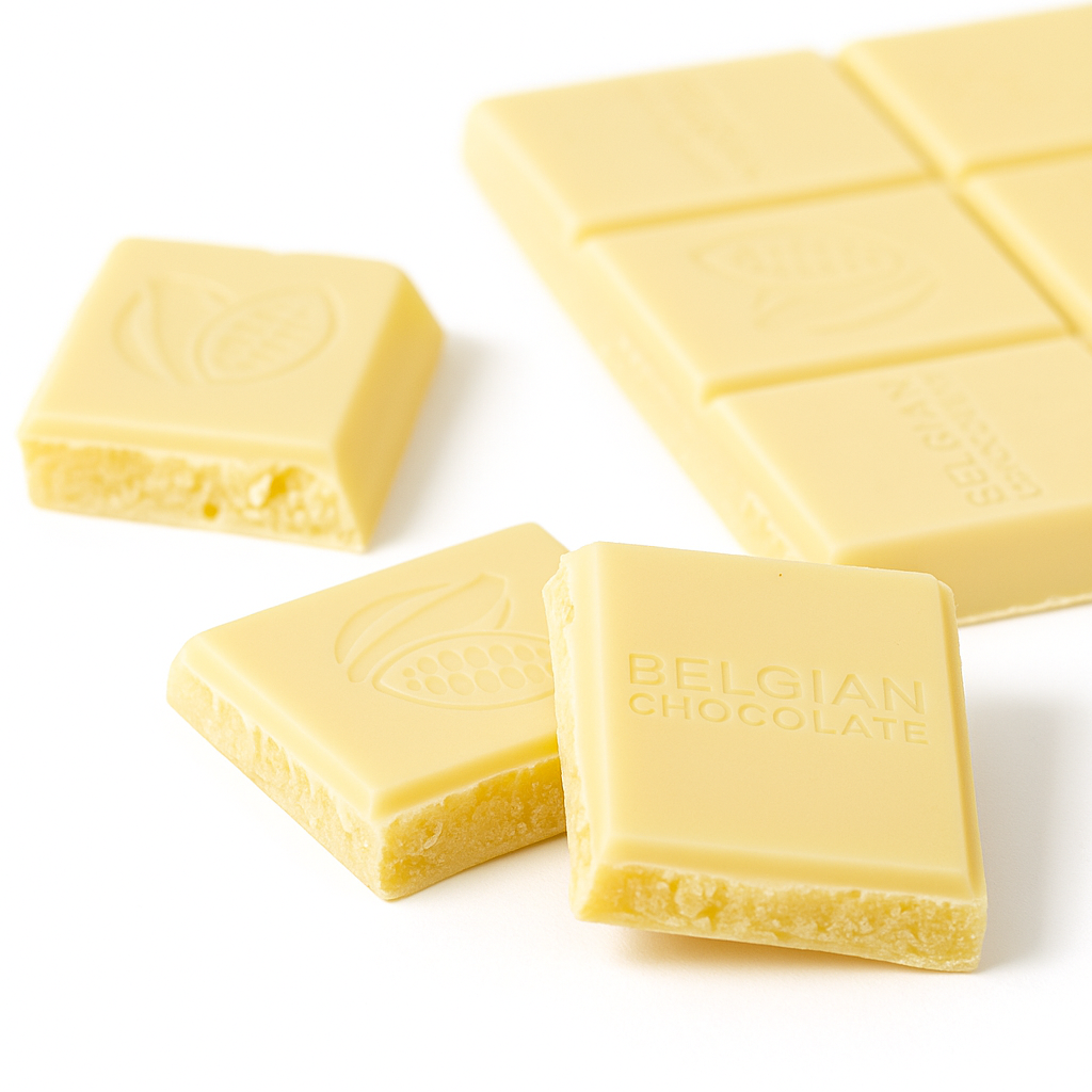 Barras de Chocolate Blanco Belga Sin Azúcar Andy Anand - Caja de Regalo de 3 Barras