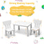 Juego de Comedor y Estudio Multi Actividad para Niños de 3 Piezas - Blanco