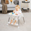 4-in-1 Convertible Baby High Chair with Removable Double Tray - White