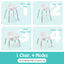 4-in-1 Convertible Baby High Chair with Removable Double Tray - White