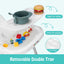 4-in-1 Convertible Baby High Chair with Removable Double Tray - White