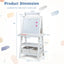Tableau d'art de rangement double face 3-en-1 - Blanc