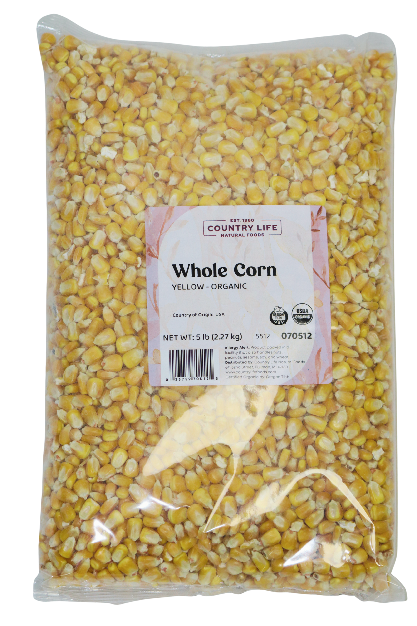 Organic Whole Yellow Corn - Premium Quality