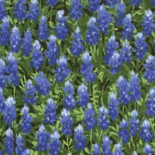 Wildflowers Basics Summer Bluebonnet Fabric - 44"/45" Per Yard