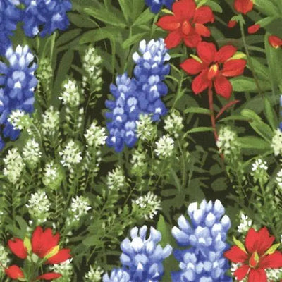 Wildflowers Basics Summer Bluebonnets Fabric - 44"/45" Per Yard