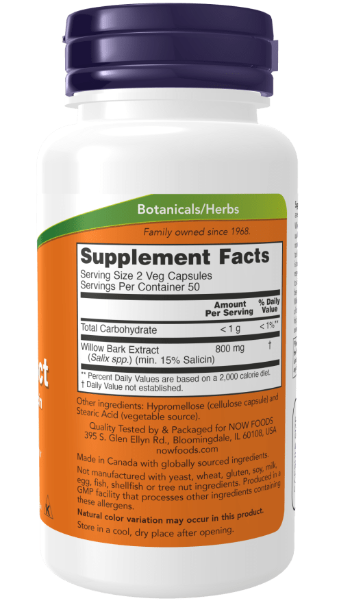 Premium Willow Bark Extract 400mg with 15% Salicin