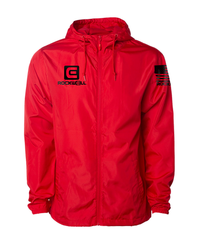 Packable Red Windbreaker Jacket for All Weather - Korvel