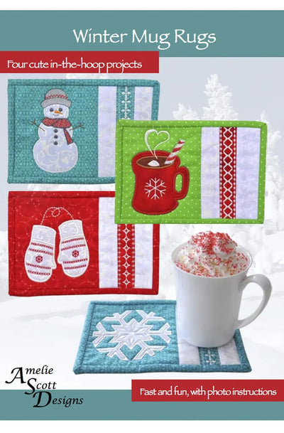 Patrón de Bordado para Posavasos de Invierno
