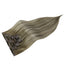 Extensiones de Cabello Humano Clip-In de 20 Pulgadas Full Shine - Ombre Cool Taupe