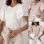 Blusa Sólida Elegante de Cuello Redondo para Oficina