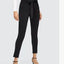 Elegant Frill Trim Bow Belted High Waist Pants