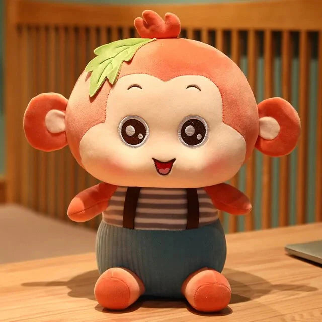 Jouets en peluche singe assis charmants pour tous les âges