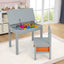 Ensemble de table et chaises d'activité en bois pour enfants avec rangement - Gris
