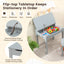 Ensemble de table et chaises d'activité en bois pour enfants avec rangement - Gris
