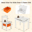 Flip-Top Wood Kids Activity Table and Chair Set - White