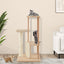 Torre para Gatos Moderna de Madera de Múltiples Niveles con Tablero de Rasguño - 44 pulgadas