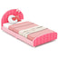 Cama Plataforma Twin Tapizada de Madera - Rosa