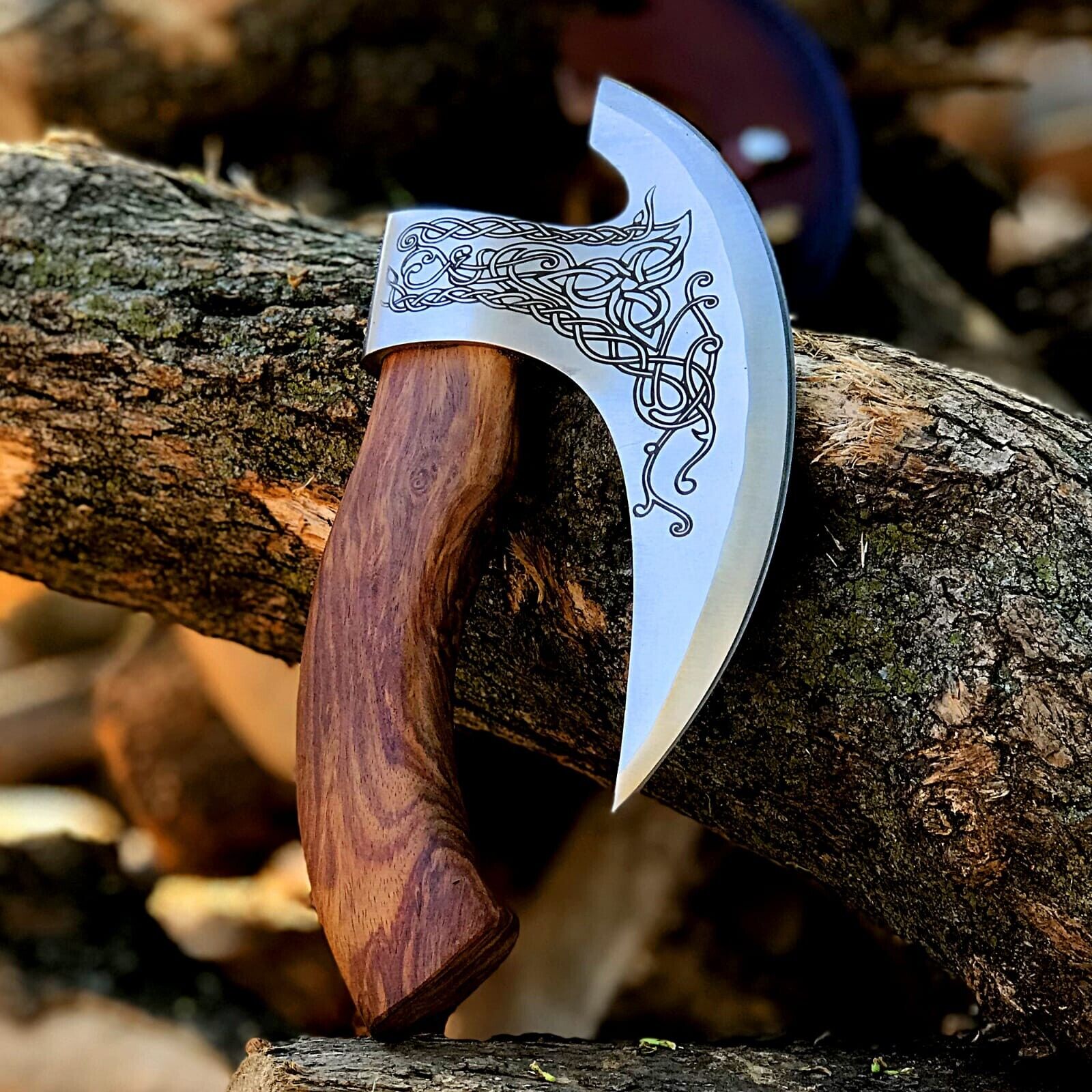 Personalized Viking Axe Pizza Cutter – 8" J2 Steel Blade - Korvel