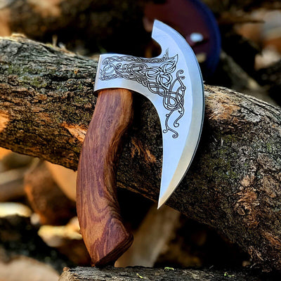 Personalized Viking Axe Pizza Cutter – 8" J2 Steel Blade - Korvel