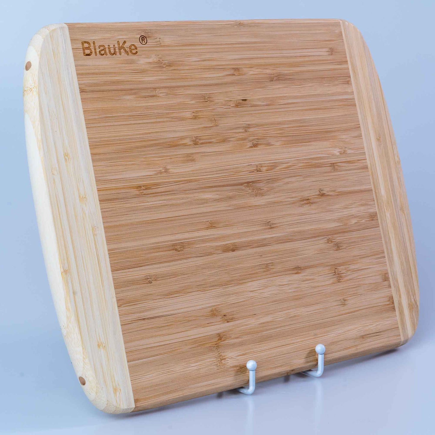 Large Bamboo Cutting Board – 14"x11" Double-Sided with Deep Juice Groove - Korvel