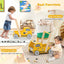2-in-1 Wooden Baby Walker with Adjustable Speed & Storage - Yellow