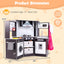 Wooden Kids Play Kitchen Set with Realistic Lights & Sounds