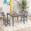 Conjunto de Mesa y 2 Sillas de Madera para Niños - Gris