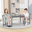 Conjunto de Mesa y 2 Sillas de Madera para Niños - Gris
