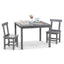 Conjunto de Mesa y 2 Sillas de Madera para Niños - Gris