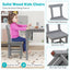 Conjunto de Mesa y 2 Sillas de Madera para Niños - Gris