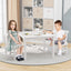 Wooden Kids Table and 2 Chairs Set - White