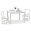 Wooden Kids Table and 2 Chairs Set - White