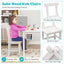 Wooden Kids Table and 2 Chairs Set - White