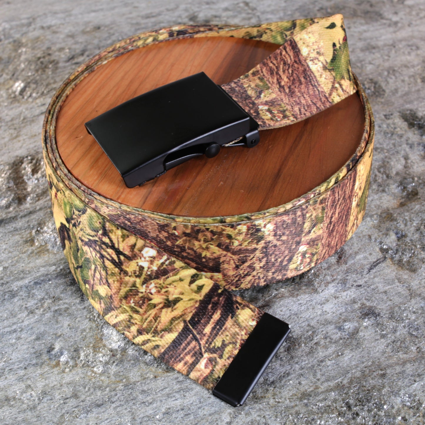 Woodland Camo Belt - Versatile Sizes & Buckle Options