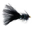 Black Bead Head Crystal Woolly Bugger Streamer Flies - 12 Pack