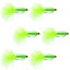 Premium Chartreuse Bead Head Woolly Bugger Streamer Flies - Pack of 6 for Trout Fishing - Size 4 - Korvel