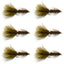 Premium Dark Olive Bead Head Woolly Bugger Streamer Flies - 6 Pack for Trout Fishing - Size 8 - Korvel